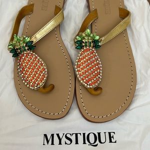 Mystique pineapple gem sandals